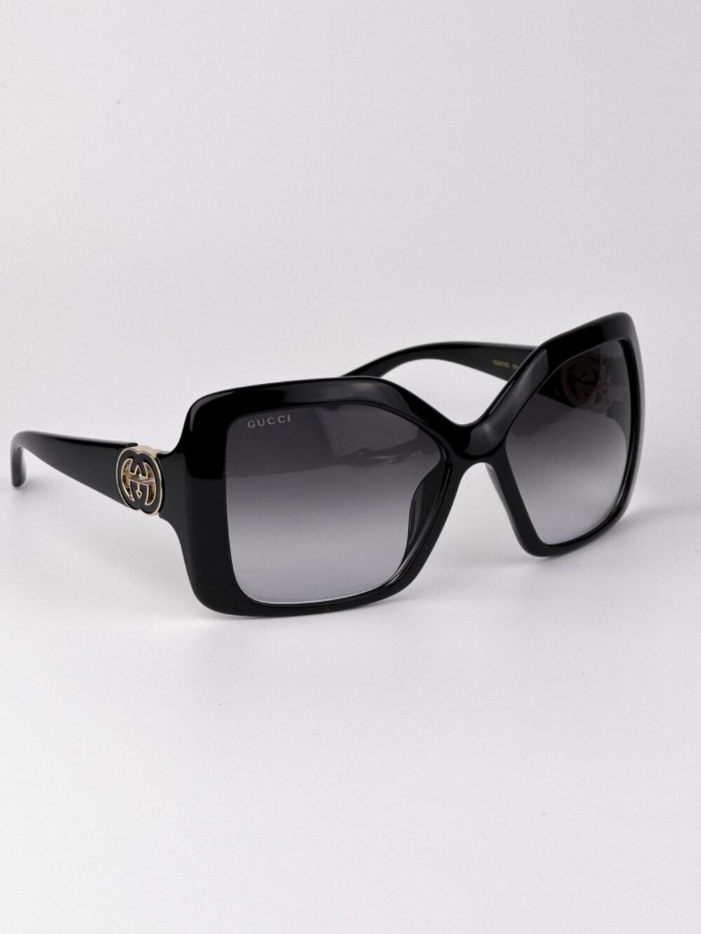 Gucci Women’s Sunglasses | Black Square Frame | Grey Gradient | GG2015S 001 - Picture 4 of 11